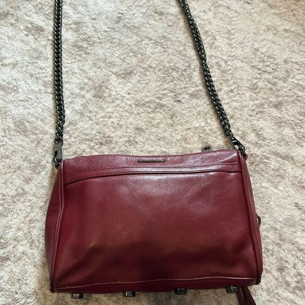 Rebecca Minkoff Burgundy Leather Crossbody Bag